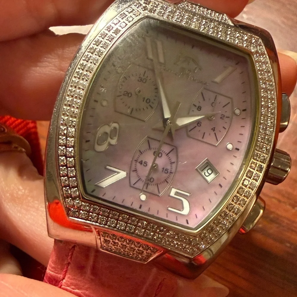 Women's Silver and Pink Watch authentic